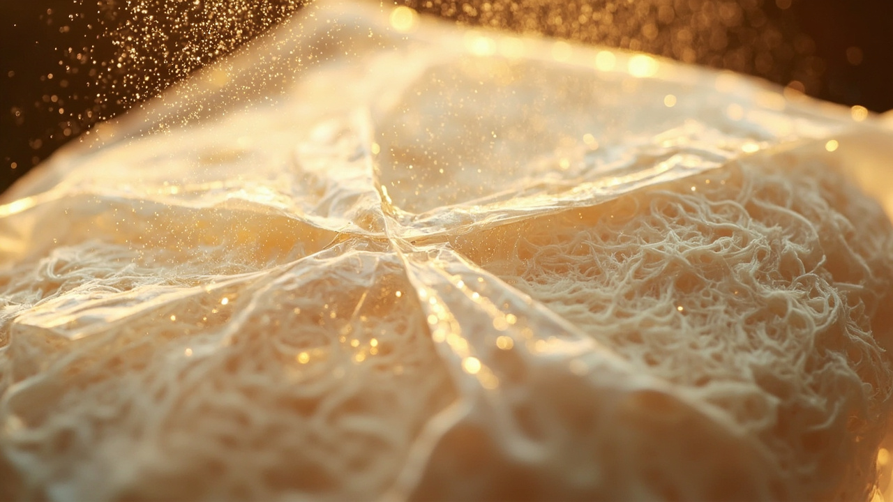 Fine mist sprayer hitting a mushroom grow kit face to a dewy film